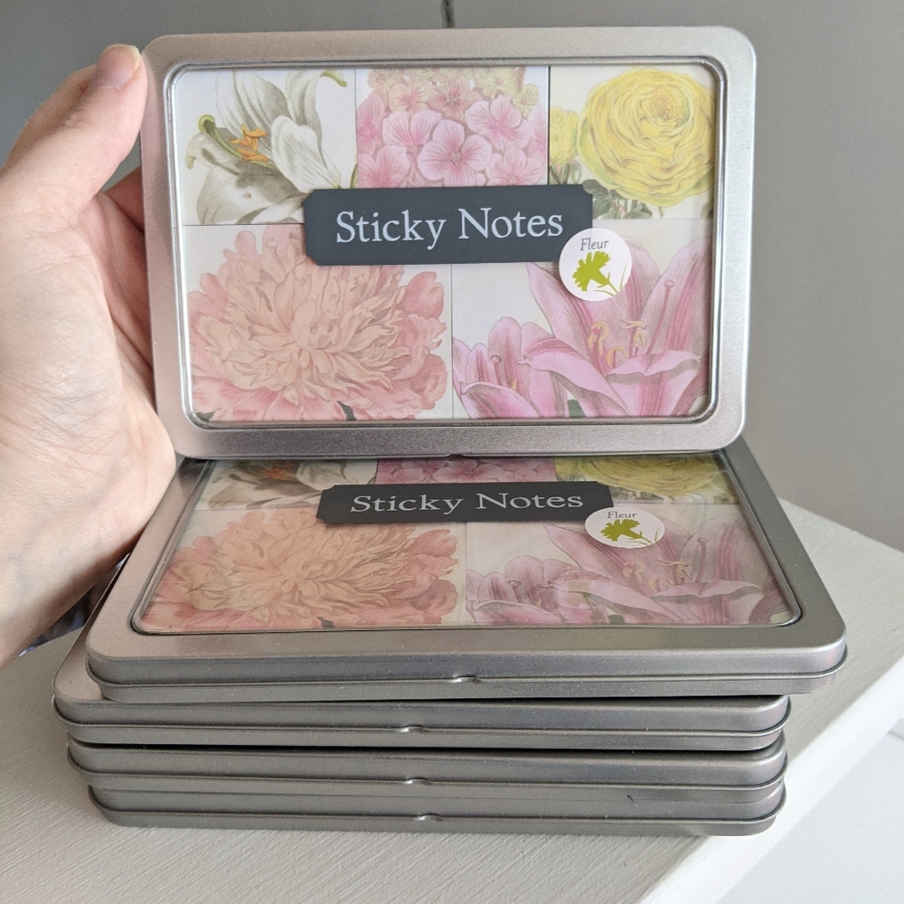 2 Sets Of Vintage Floral Design Sticky Note Pads - Picture 3 of 5